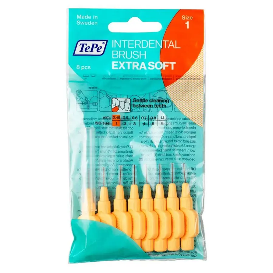 2696_TEPE MEZIZUBNI KARTACKY EXTRA SOFT 0,45 MM V SACKU 8 KS